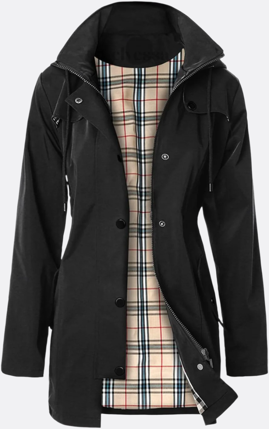 Elvessa Plaid Rain Jacket