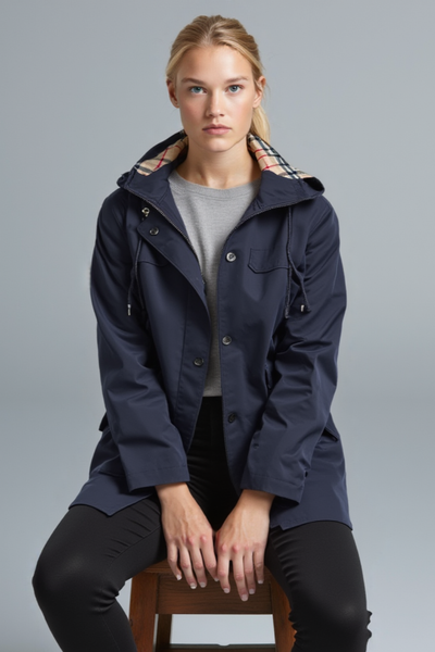 Elvessa Plaid Rain Jacket